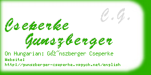 cseperke gunszberger business card